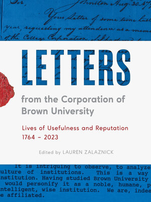 cover image of Letters from the Corporation of Brown University